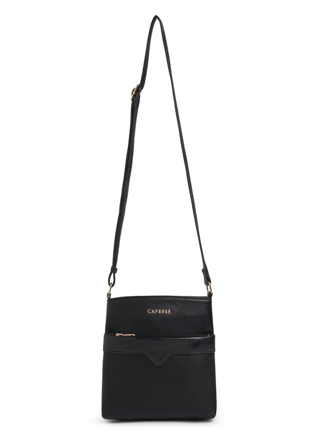 Caprese Viva Medium Sling Bag for Women with Adjustable Strap & Zipper Closure for Comfortable Wear | Versatile Handbag for Everyday Use, Travel, and Special Occasions (Black) - Image 1